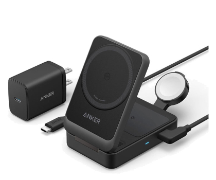 Ładowarka i akumulator ANKER MagGo Wireless Charging Station 15W Foldable 3-in-1 Black 2 B2557312
